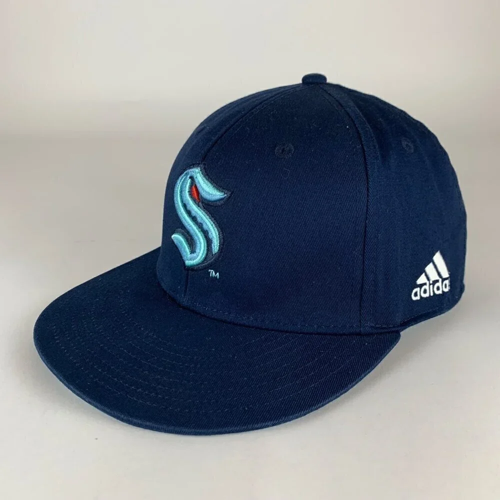Seattle Kraken NHL Navy Blue Adidas Snapback Hat
